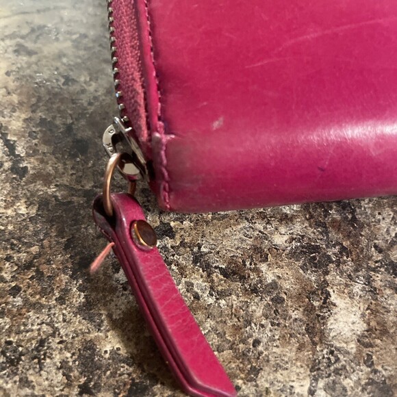 TOUS WALLET Pink Leather Zip Around Clutch - Picture 10 of 12